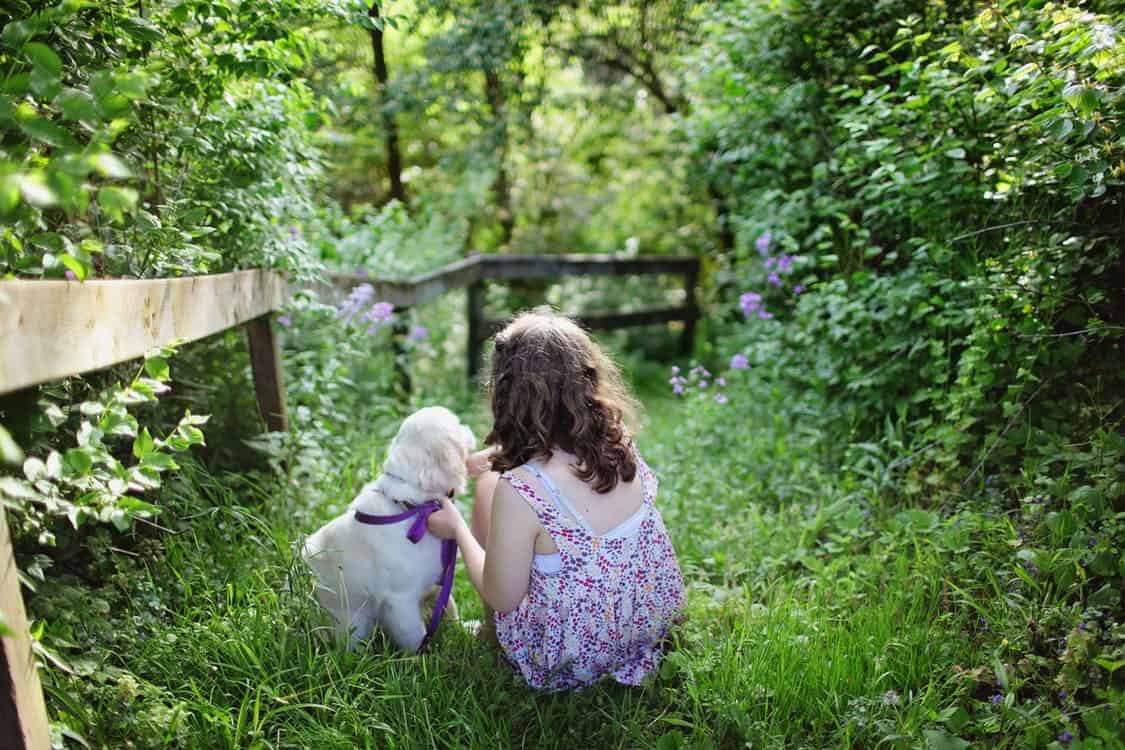 Girl with Dog