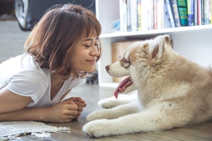 Woman and Dog