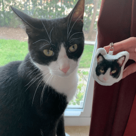 personalized cat keychain