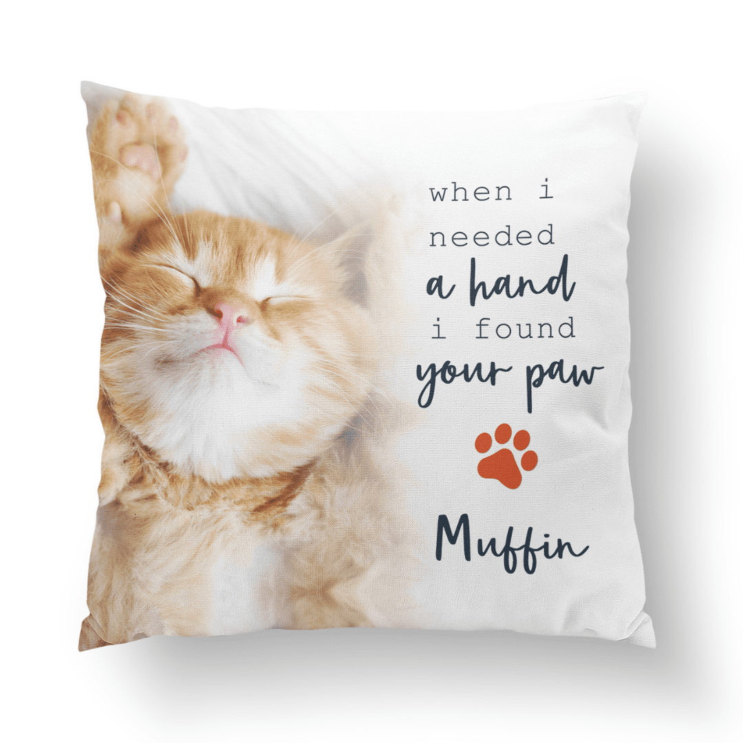 paw print shaped pillow